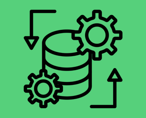 Myndin sýnir kubba sem raðast saman og tannhjól